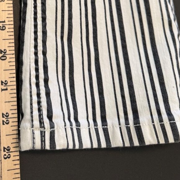 Urban Outfitters BDG Black & White Striped Ankle Straight Leg Jeans Size 26 - Picture 8 of 9